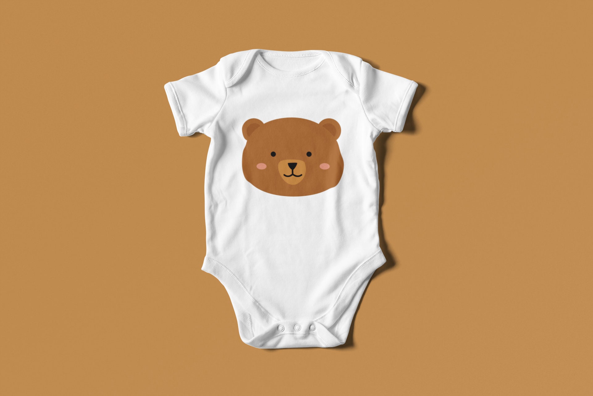 Bear Baby Bodysuit Infant Baby Rib Bodysuit Bear Cub Baby Outfit