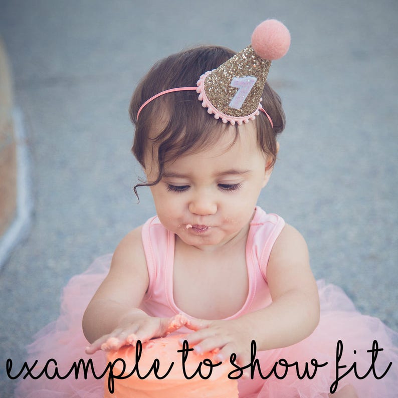 1st Birthday Girl Outfit First Birthday Hat First Birthday Outfit Girl 1st Birthday Hat Gold Hot Pink Flamingo Birthday Party Hat