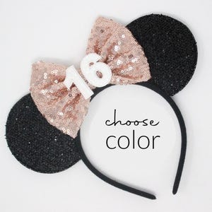 16th Birthday Mouse Ears Headband | Sweet 16 Mouse Ears | 16th Birthday Mouse Ears | Park Ears | Choose Color + Age