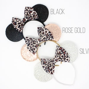 Cheetah Mouse Ears | Safari Mouse Ears | Animal Print Mouse Ears | Animal Print Ears | Rose Gold Ears | Choose Ears