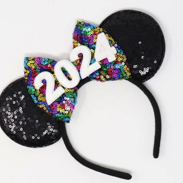 New Years Eve Mouse Ears | Graduation Mouse Ears | New Years Mouse Ears | Class of 2024 Mouse Ears | Choose Bow Color