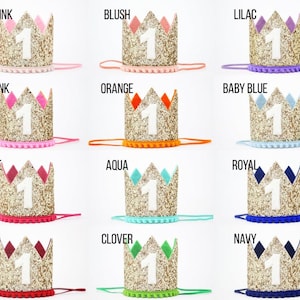 Dog Birthday Crown Pet Birthday Crown Dog Crown Pet Crown Dog Party Hat Dog Birthday Party Crown Any Age Gold and Choose Color image 2