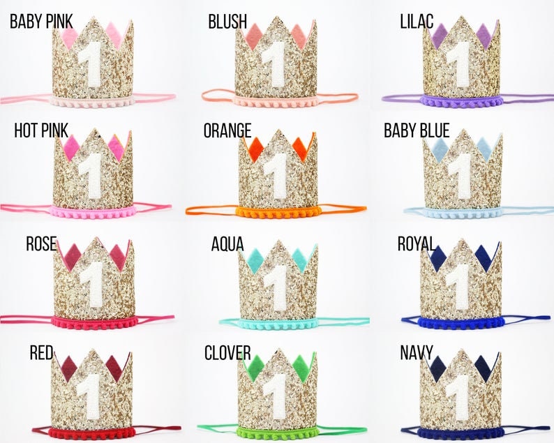 Dog Birthday Crown Pet Birthday Crown Dog Crown Pet Crown Dog Party Hat Dog Birthday Party Crown Any Age Gold and Choose Color image 2