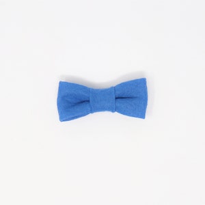 May include: A blue felt bow tie.