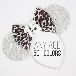 Birthday Cheetah Mouse Ears Safari Birthday Ears Animal Print Ears Animal Print Birthday Ears Choose Ear Color Age image 9