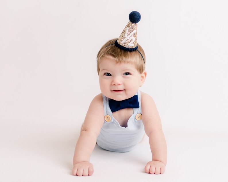 1/2 Birthday Hat Half Birthday Hat Half Birthday Boy Outfit Baby Party Hat Gold Glitter Hat Choose Color image 6