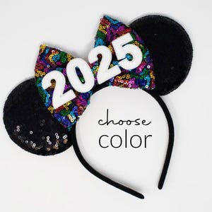 New Years Eve Mouse Ears | Graduation Mouse Ears | New Years Mouse Ears | Class of 2025 Mouse Ears | Choose Bow Color