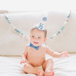 1/2 Birthday Hat Half Birthday Hat Half Birthday Boy Outfit Baby Party Hat Gold Glitter Hat Choose Color image 8