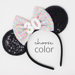 30th Birthday Mouse Ears Headband | 30th Birthday Party Ears | Sprinkles Mouse Birthday Ears | Choose Age + Bow Color