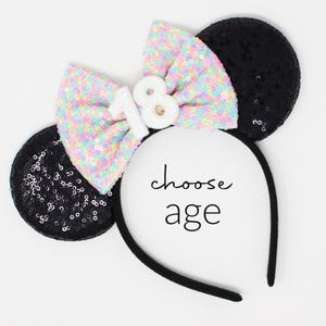 18th Birthday Mouse Ears Headband | 18th Mouse Ears | Sprinkles Birthday Ears | Choose Color + Age