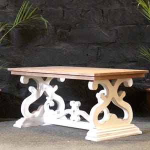 Hand Carved Wooden Coffee Table | Rustic Centre Table | Dual Tone Distressed Sofa Table | Duty-Free | Tariff Prepaid