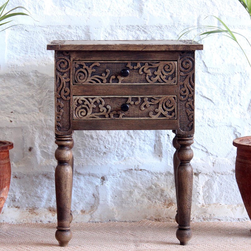 Distressed Nightstand - Etsy