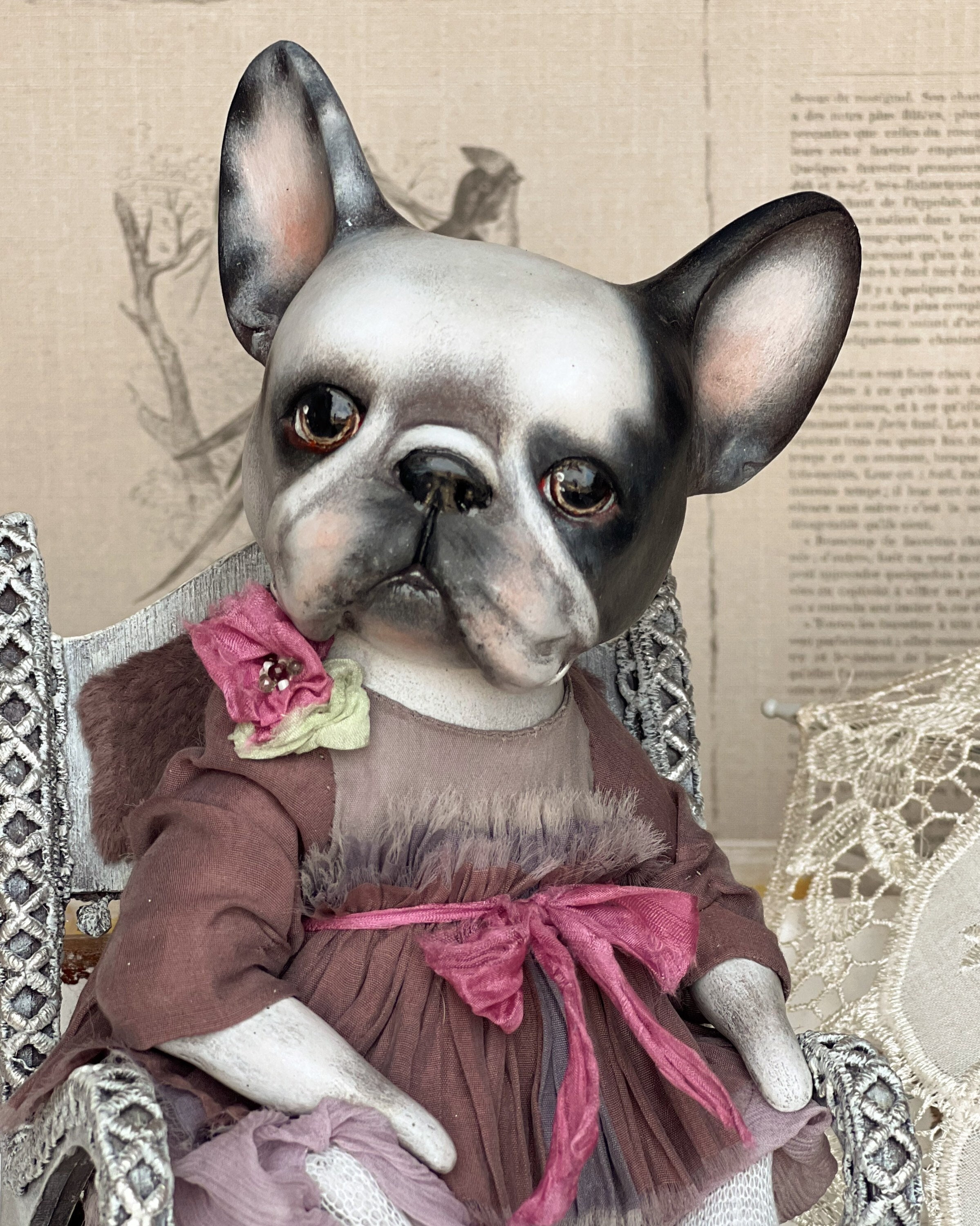 Bulldog muneco Etsy Espana