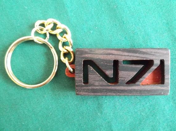 Mass Effect Key Chain N 7 Keyring Gift For Gamer Geeky Key Etsy
