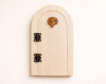 Handmade Fairy Door Kit – DIY Craft, Opening Pine Wood Door