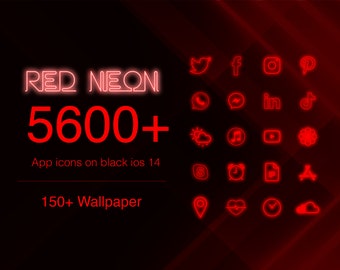Neon Red Icons Etsy Neon Red Icons Etsy