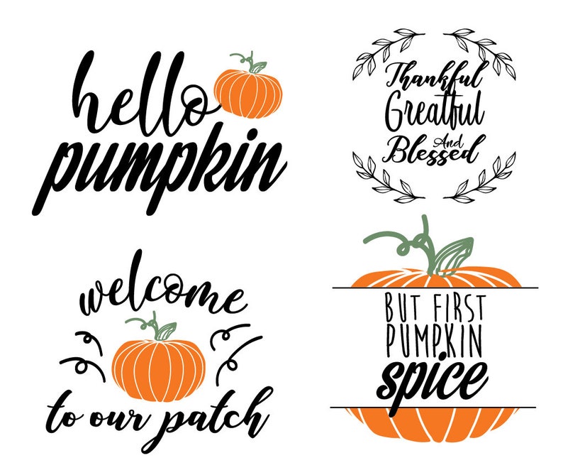 Download SVG Pdf Png Eps Dxf Jpeg Ai l Fall Pumpkin Bundle I | Etsy