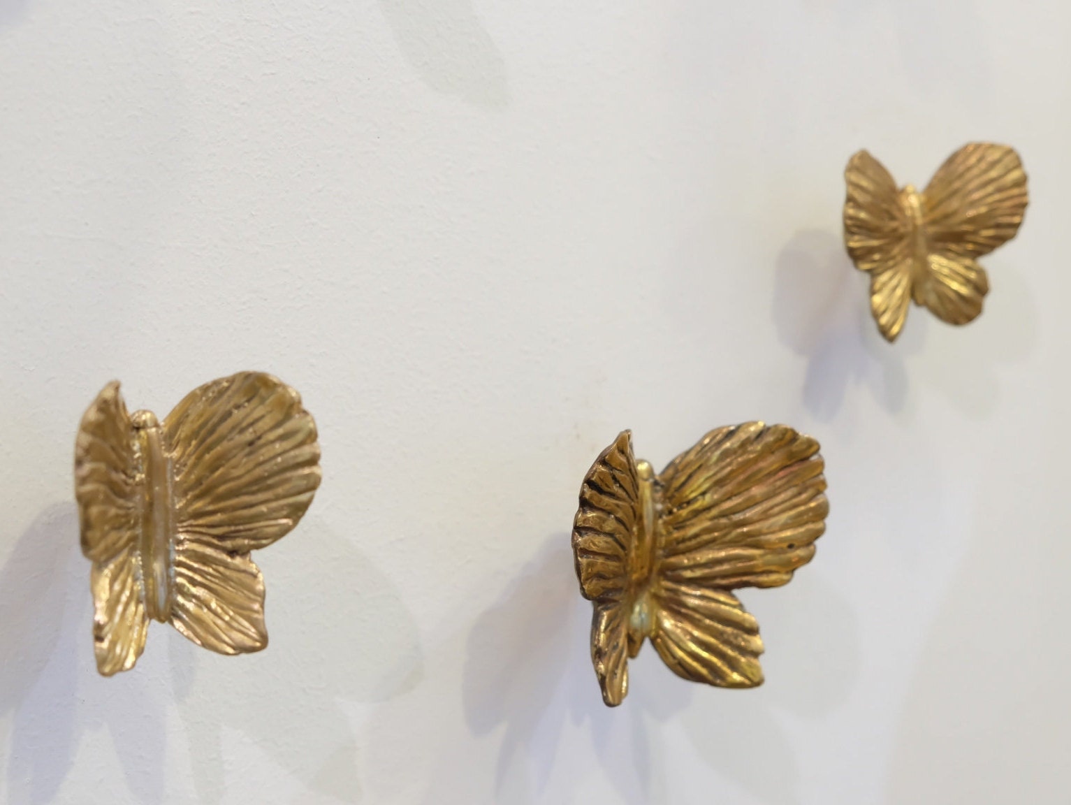 Brass Little butterflies hook Animal hook Solid Brass Etsy