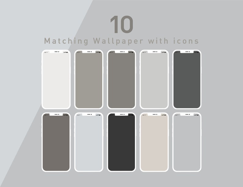 Grey Aesthetic L White Icons L 56000 App Icons Pack for IOS | Etsy