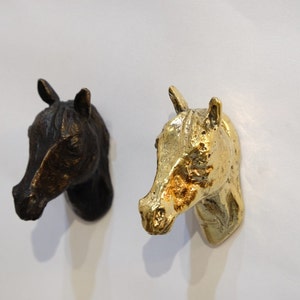 Handmade Solid Brass Horse Knob: Animal Cabinet Door Hardware