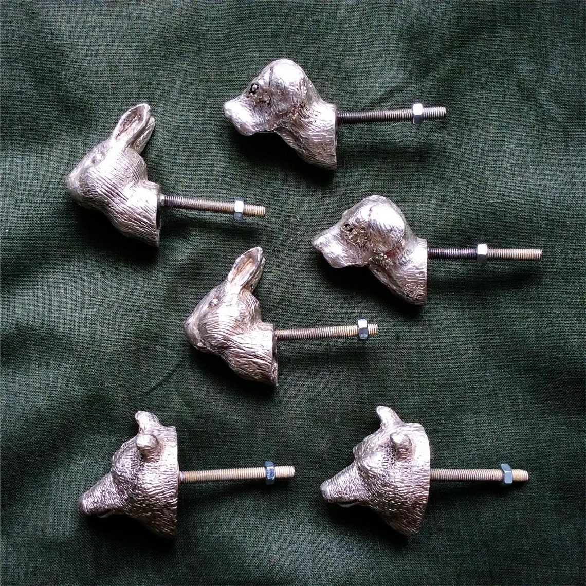 Brass Little Indigo Knob Animal Knob Door Knob Solid Brass Etsy