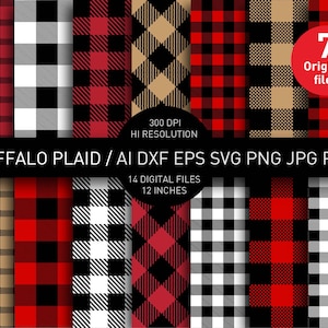 SVG, Pdf, Png, Eps, Dxf, Jpeg, Ai l Buffalo Plaid Pattern  SVG Instant Download l Cutting files l svg Circut l 7 original Files