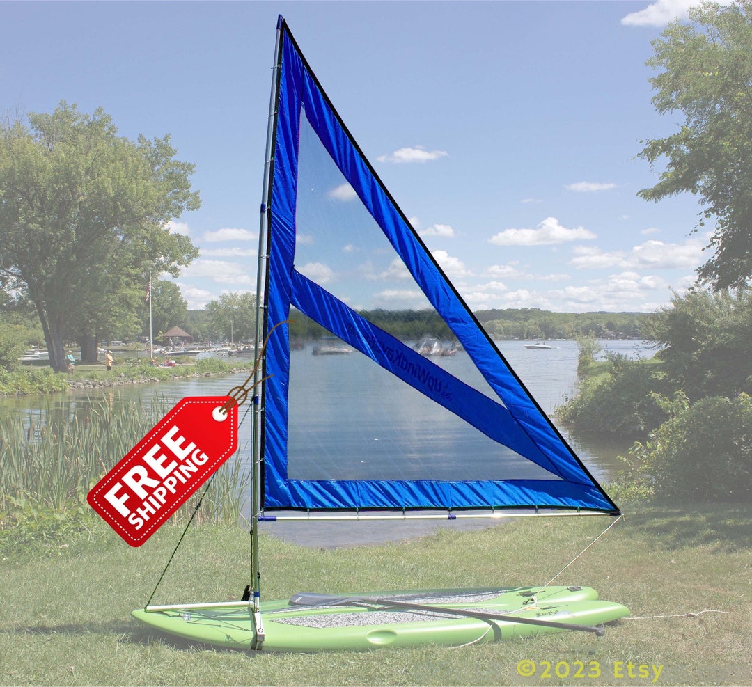 NEW Spirit Large Paddle Board Sail Kit blue With Telescoping Mast and