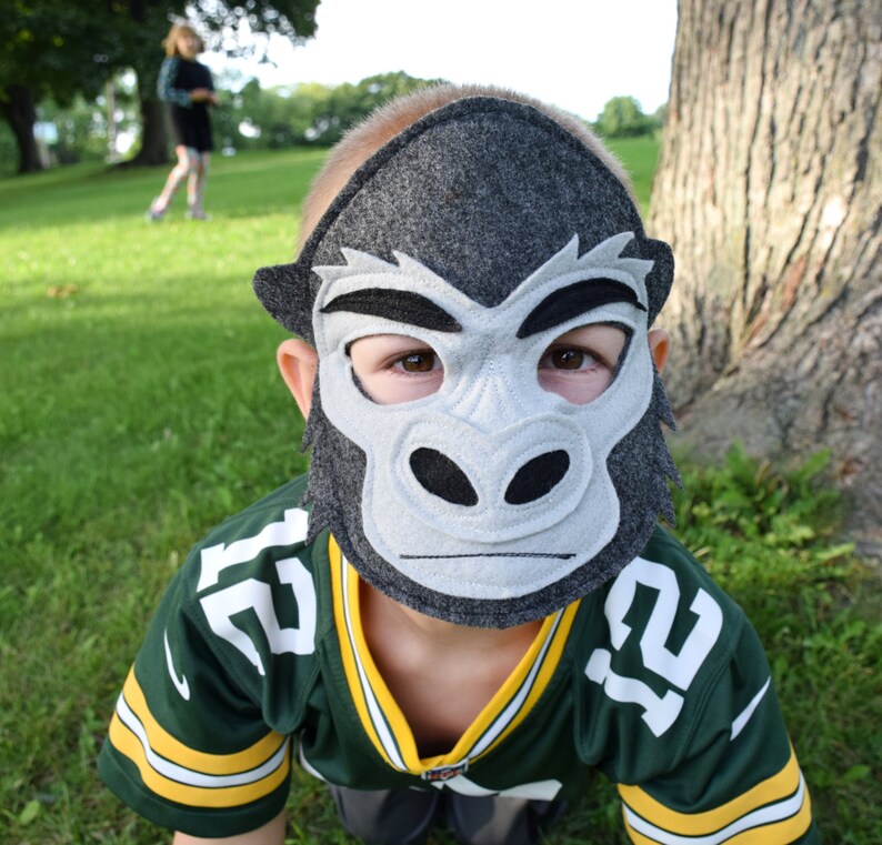 Handmade felt gorilla mask child
