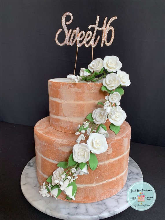 Rose Spray Gum Paste Flowers Baby's Breath Filler Cascade Etsy