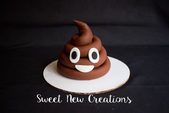 Emoji Caca Gateau Toppers Comestible Topper Fondant Topper Etsy France