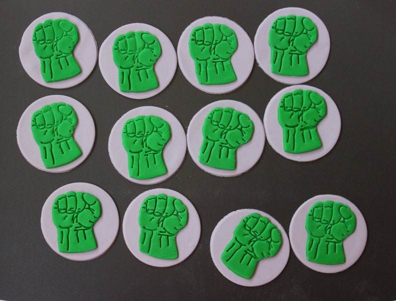 Hulk cupcake toppers 12pcs 2.5 edible fondant cupcake Etsy Hulk cupcake toppers 12pcs 2.5 edible fondant cupcake Etsy