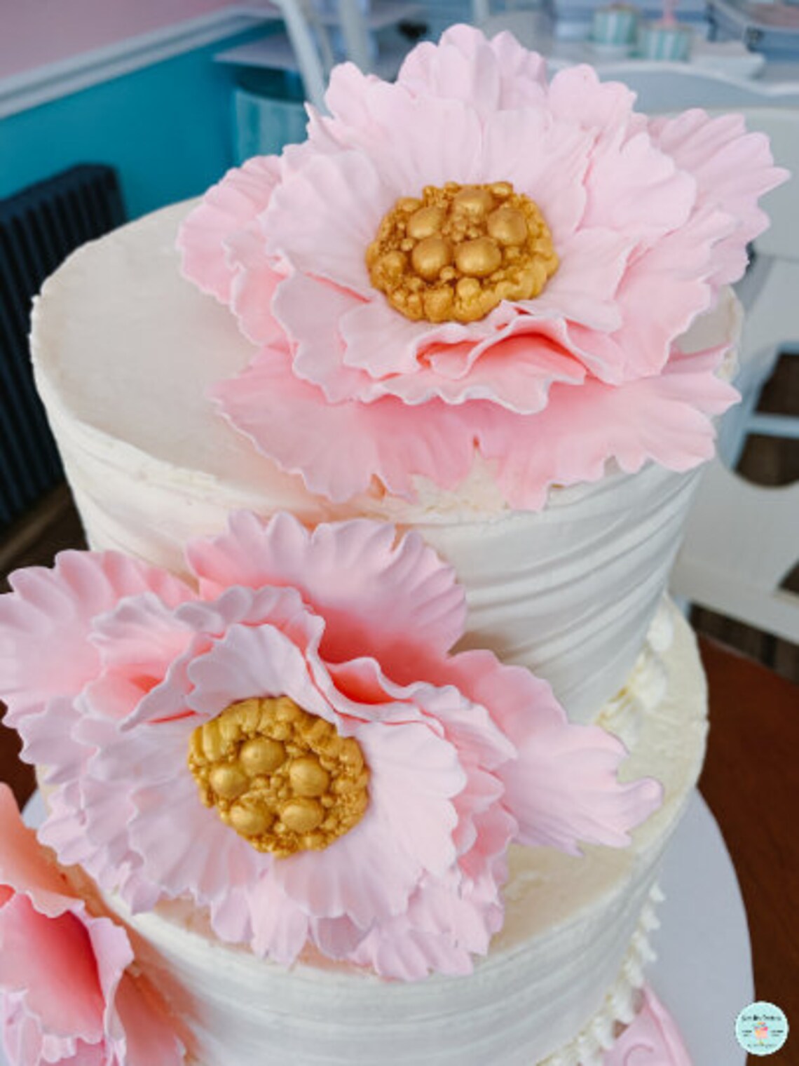 Peony Edible Fondant Flowers Extra Large Wedding Cake Topper Etsy