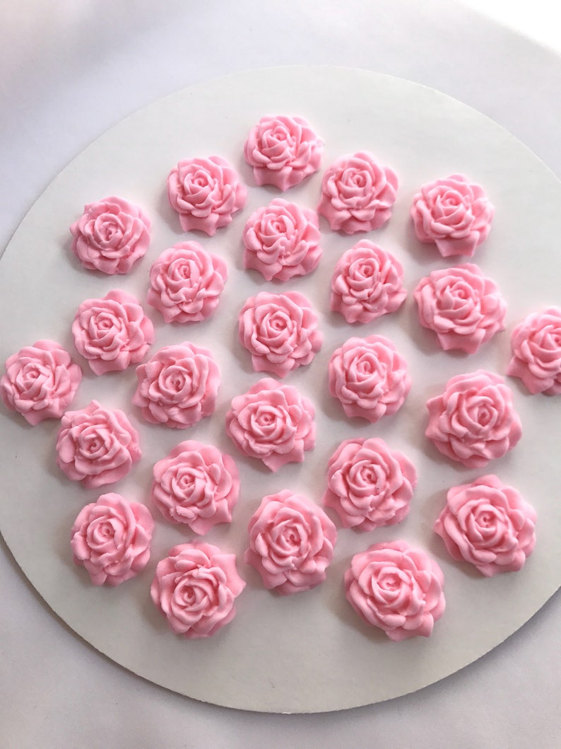 Mini Fondant Flowers 1 Cake Pops Decorations Fondant Etsy
