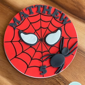 spiderman cake topper, edible fondant cake toppers, spider man inspired