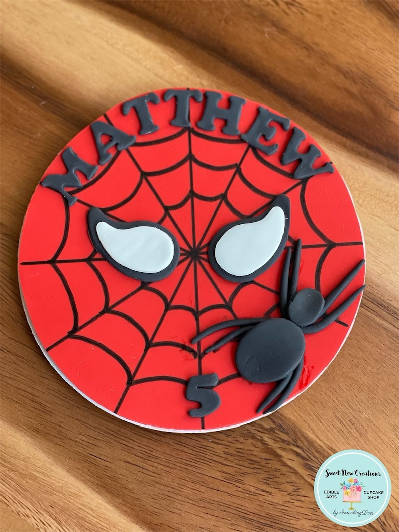 Spiderman Cake Topper Edible Fondant Cake Toppers Spider Man Etsy