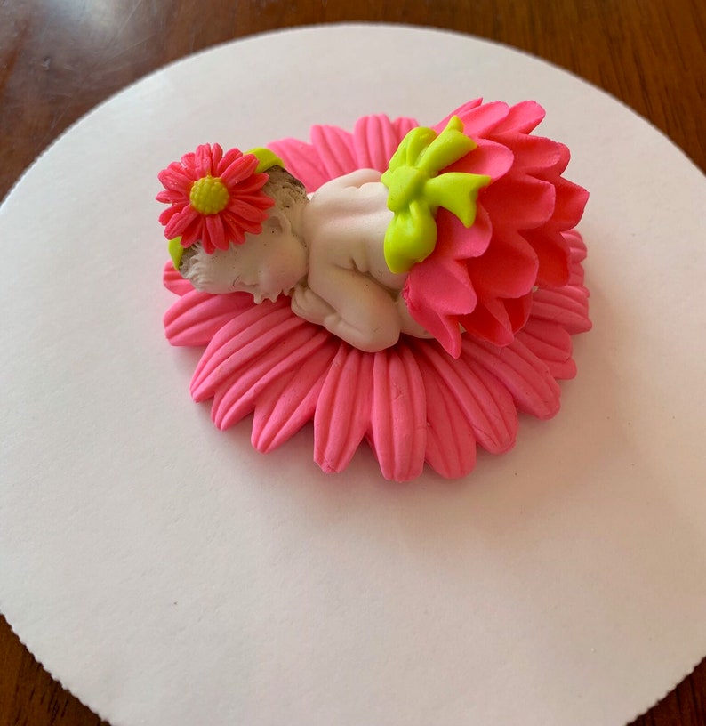 Baby Shower Cake Topper Strawberry Fairy Butterfly Pink Daisy Etsy