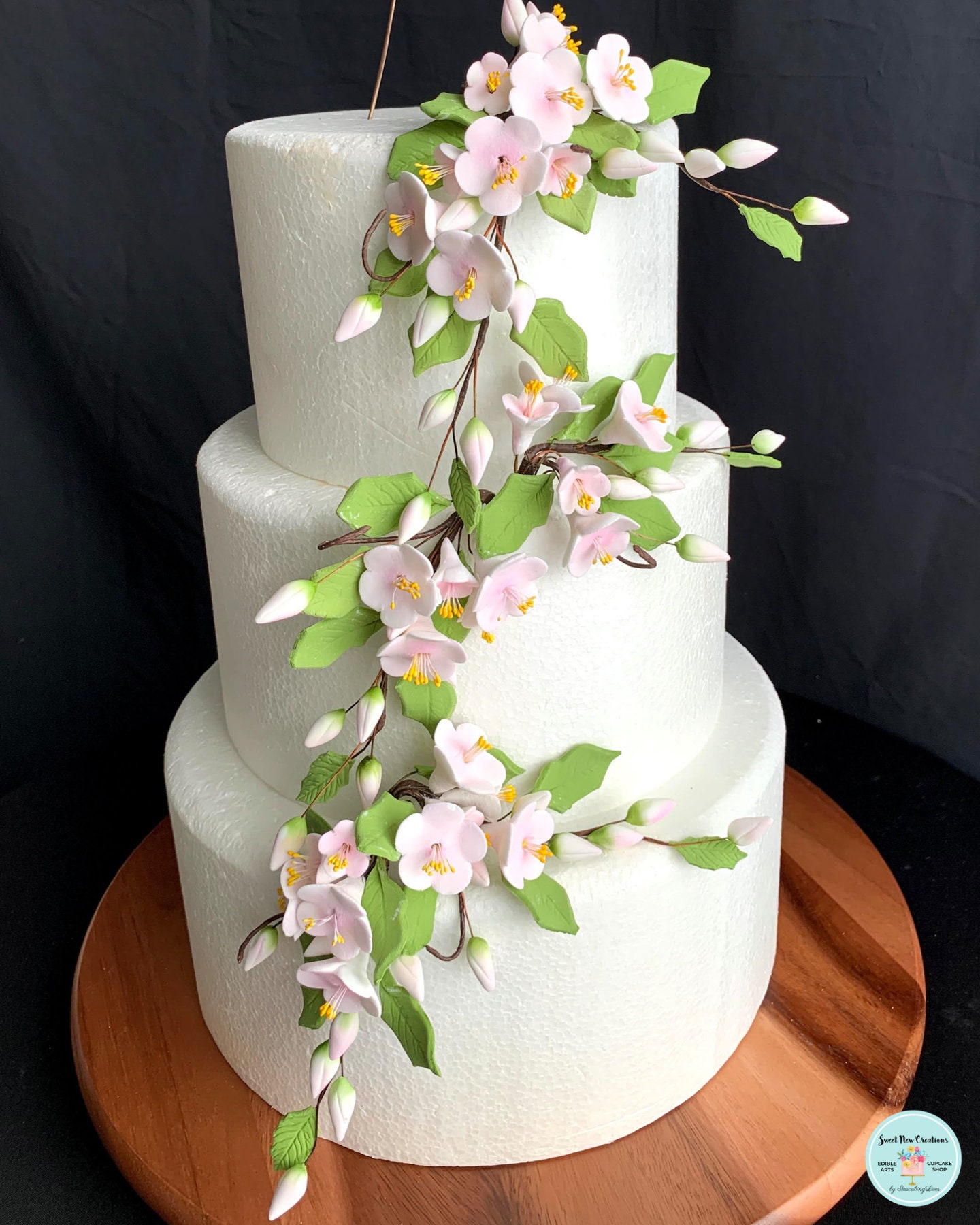 Fleurs en or blanc feuilles pour gâteaux de mariage comestible fondant  gomme pâte gâteau topper doux nouvelles créations succulent rose rustique  thème vintage -  France