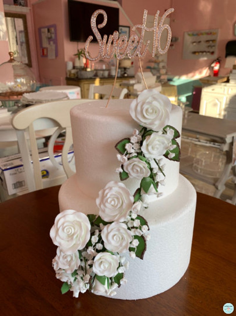 Large Rose Spray Gum Paste Flowers Babys Breath Bunch Filler Etsy