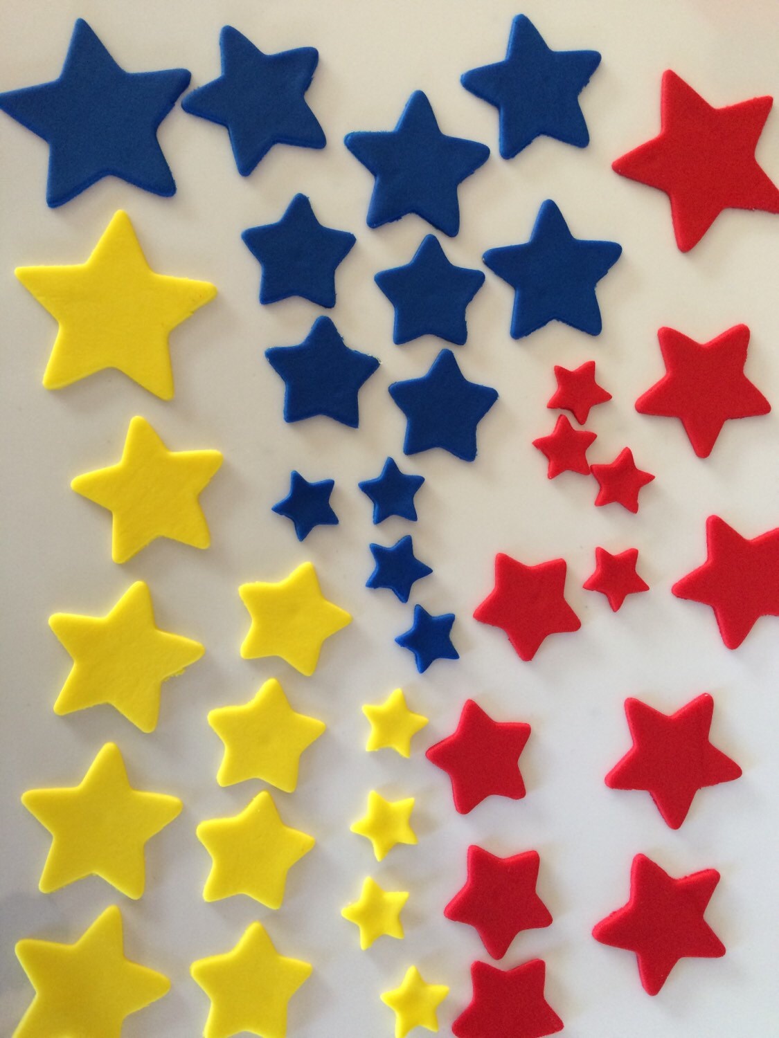 Star cake topper 39pcs star cupcake toppers edible fondant Etsy
