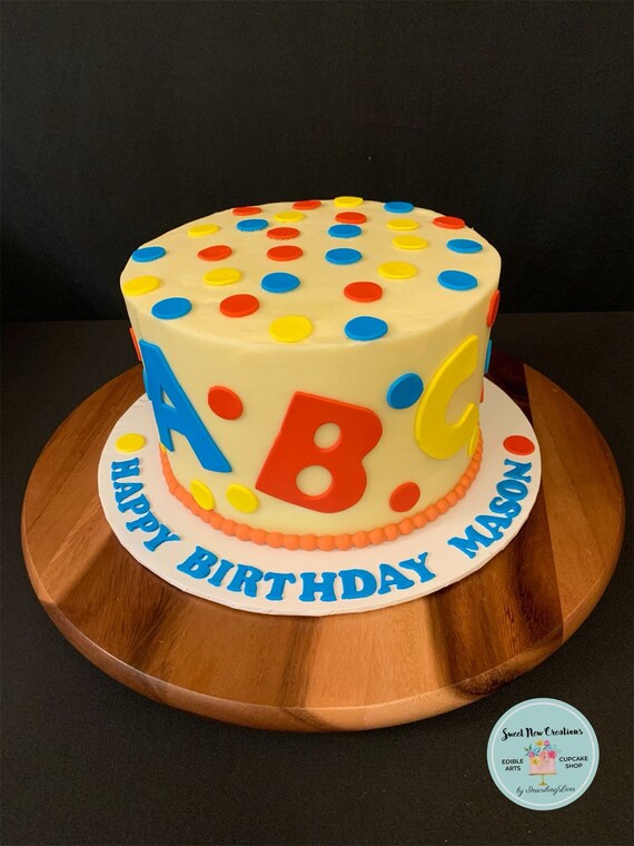 ABC Cake Topper Set Edible Fondant Letters Cake Topper Happy