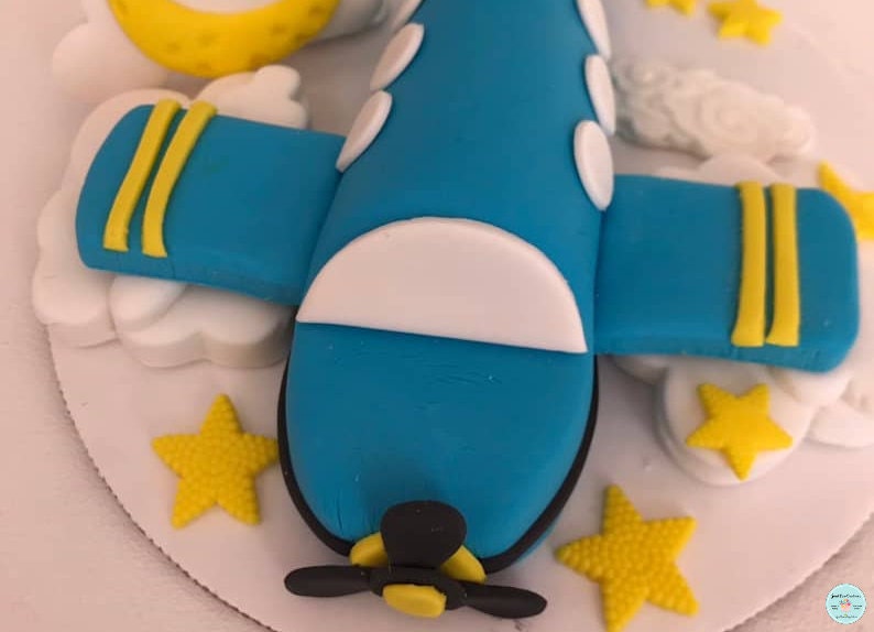 Airplane cake topper 6 17pcs edible fondant topper | Etsy
