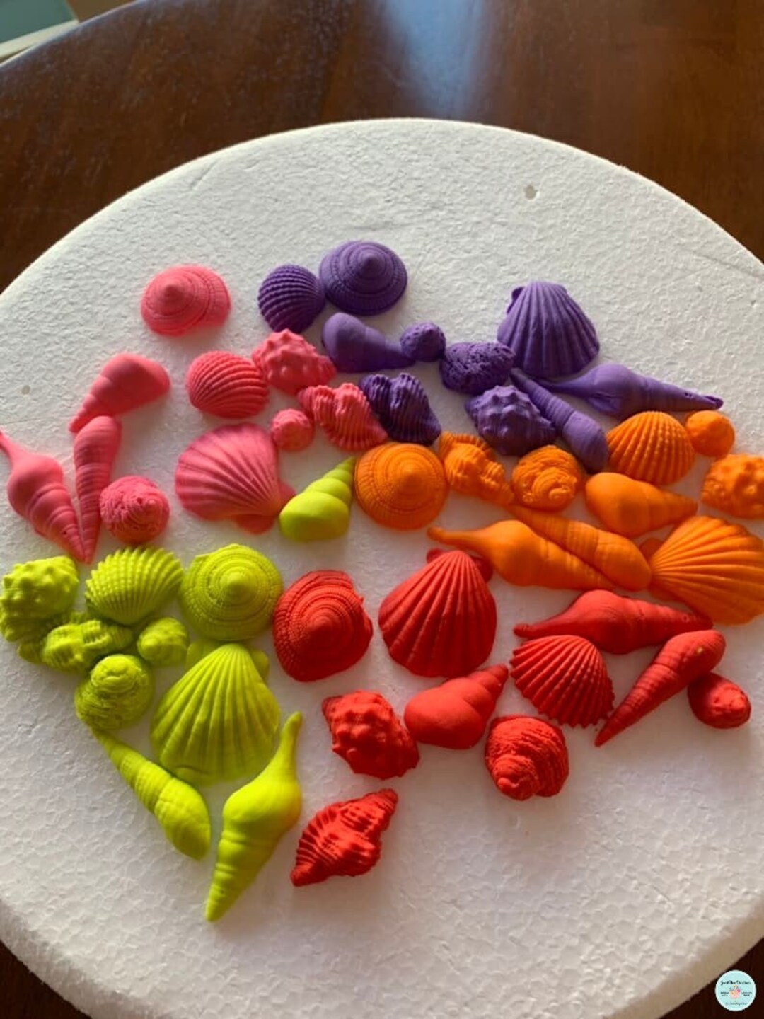 Fondant Sea Shells Topper 50pcs Bright Color Mermaid Under the Sea ...