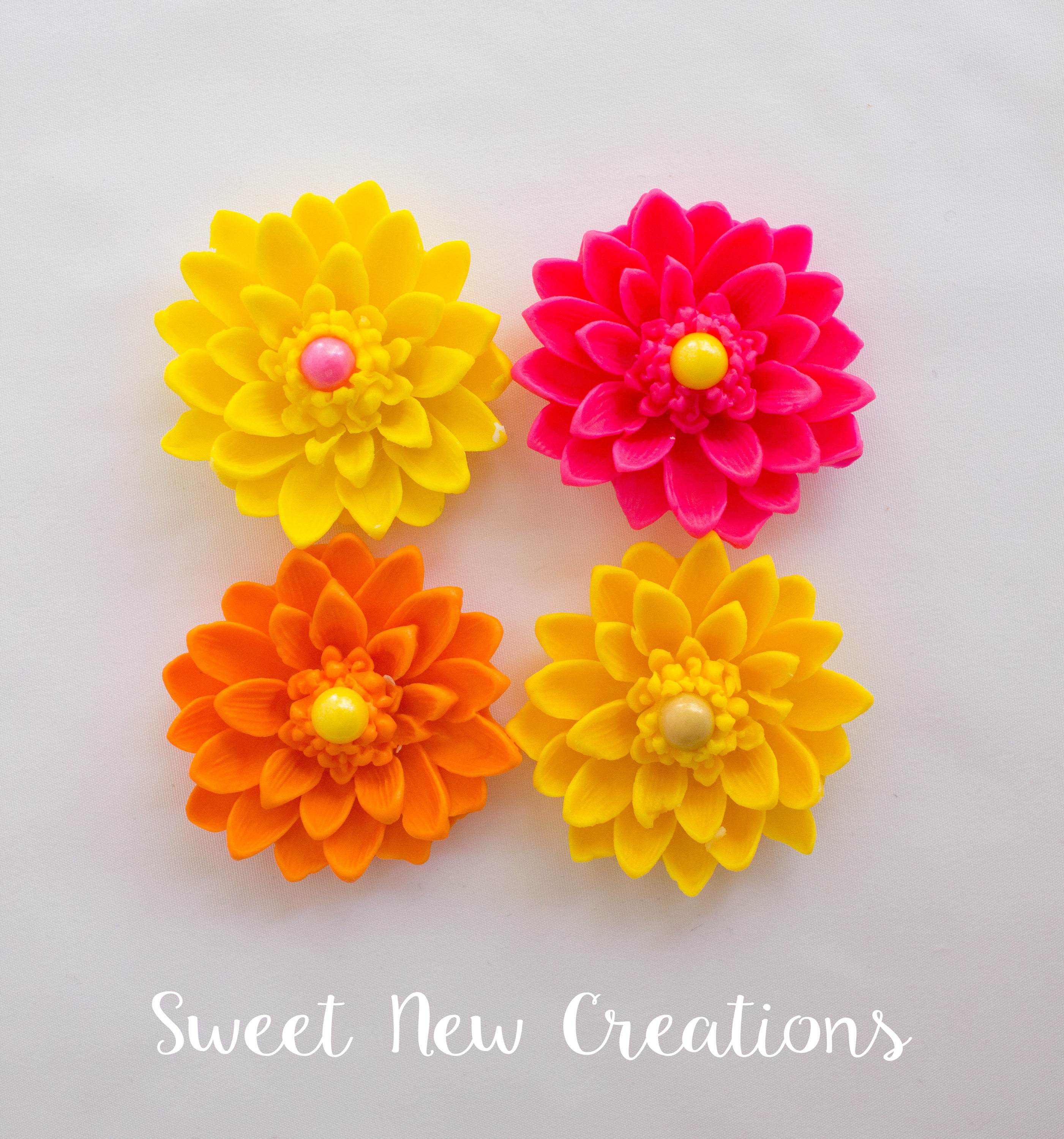 Zinnia Fondant Flowers 2 Marigold Fall Wedding Cake Etsy