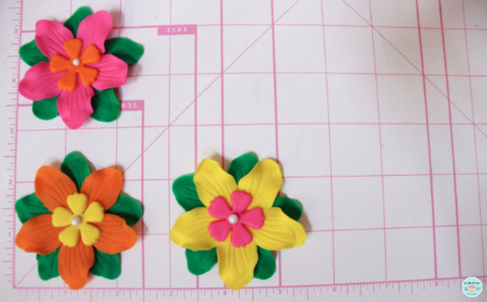 Edible fondant flowers 12pcs 2.5 Luau cupcake toppers Etsy