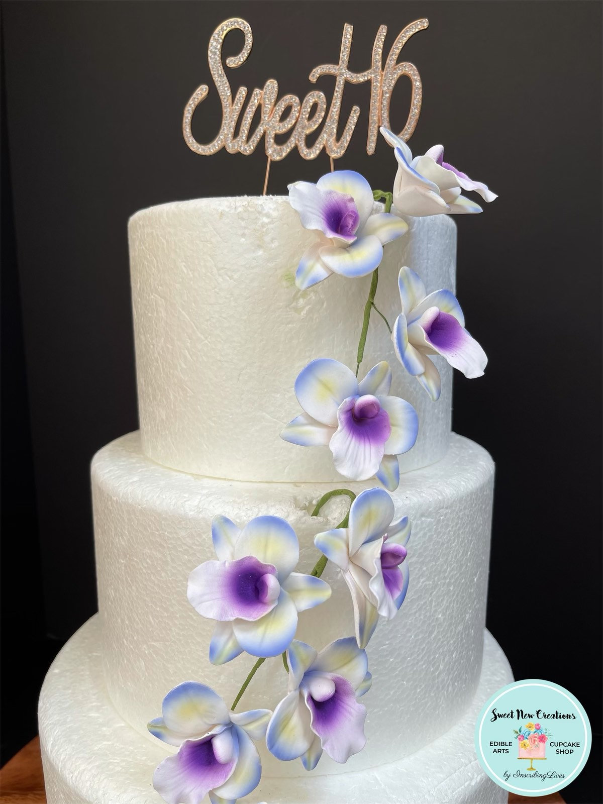 Purple orchid spray gum paste flowers Filler Cascade Wedding Etsy