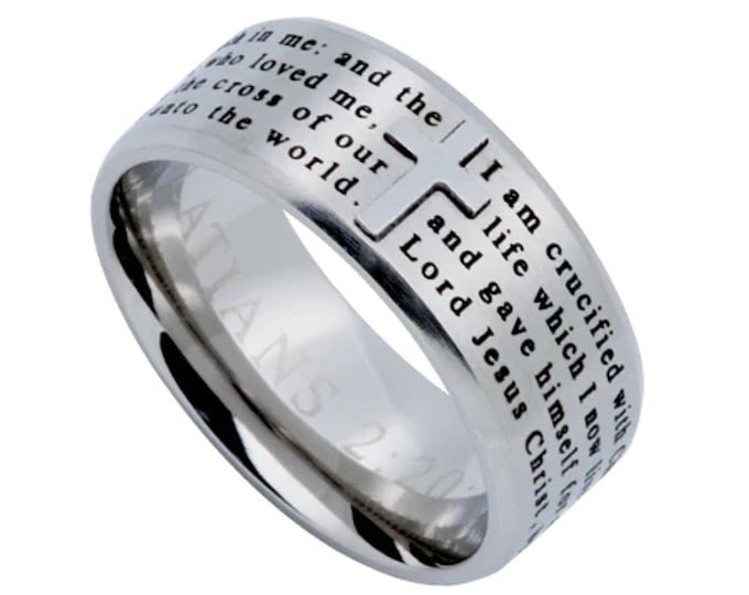 Logos Ring "Crucified with Christ"