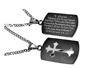 Battle Cross Necklace "I Know"