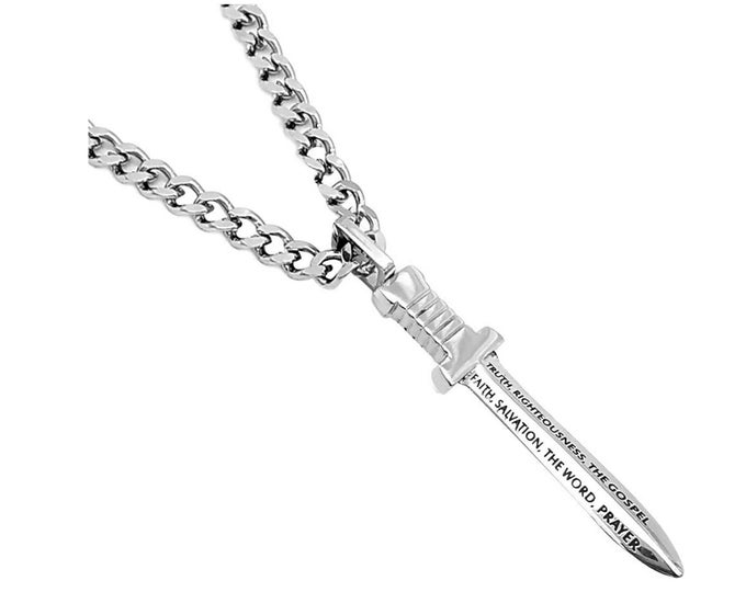 Sword of Faith Necklace "Faith, Salvation"