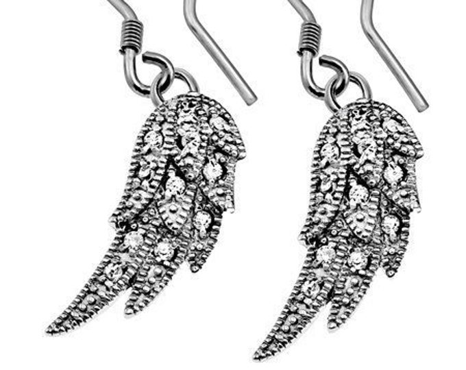 CZ Wing Earrings