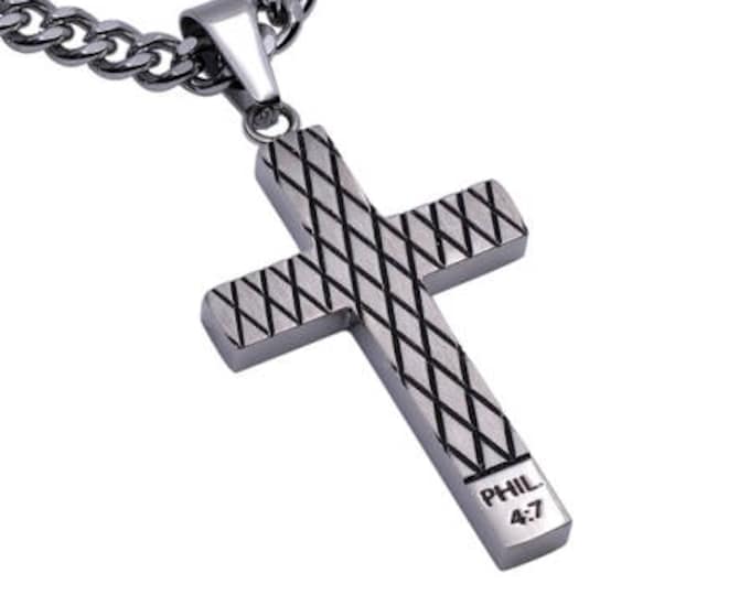 Diamond Cross Necklace "Guarded"